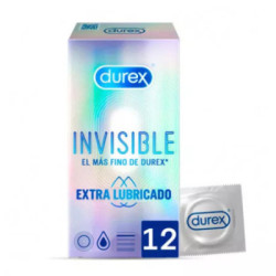 Preservativos Durex Invisible Extra Lubricados 12 Uds.