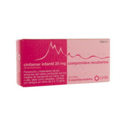 Cinfamar infantil 25 mg 10 comprimidos recubiertos